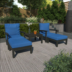 Bespoke Deep Seating Chaise Set with Side Table Chair