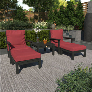 Bespoke Deep Seating Chaise Set with Side Table Chair