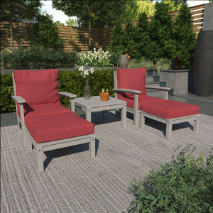 Bespoke Deep Seating Chaise Set with Side Table Chair