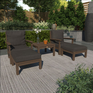 Bespoke Deep Seating Chaise Set with Side Table Chair