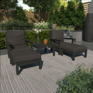 Bespoke Deep Seating Chaise Set with Side Table Chair