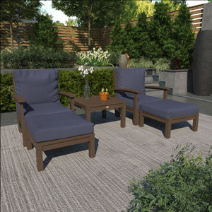 Bespoke Deep Seating Chaise Set with Side Table Chair