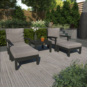 Bespoke Deep Seating Chaise Set with Side Table Chair