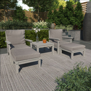 Bespoke Deep Seating Chaise Set with Side Table Chair