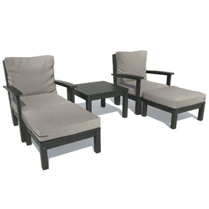 Bespoke Deep Seating Chaise Set with Side Table Chair Stone Gray / Black