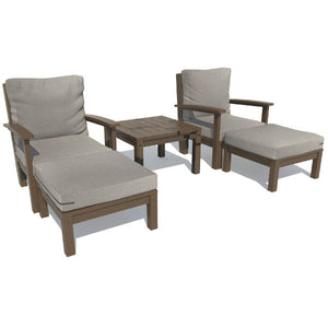 Bespoke Deep Seating Chaise Set with Side Table Chair Stone Gray / Weathered Acorn