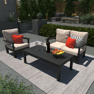 Bespoke Deep Seating Loveseat, Chair and Conversation Table Chair