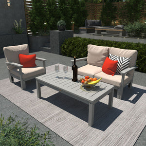 Bespoke Deep Seating Loveseat, Chair and Conversation Table Chair