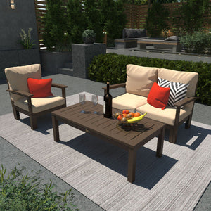 Bespoke Deep Seating Loveseat, Chair and Conversation Table Chair