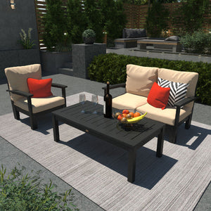 Bespoke Deep Seating Loveseat, Chair and Conversation Table Chair