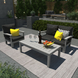 Bespoke Deep Seating Loveseat, Chair and Conversation Table Chair