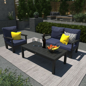 Bespoke Deep Seating Loveseat, Chair and Conversation Table Chair