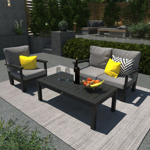 Bespoke Deep Seating Loveseat, Chair and Conversation Table Chair