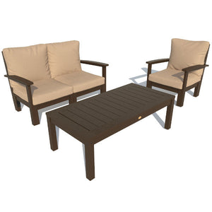 Bespoke Deep Seating Loveseat, Chair and Conversation Table Chair Driftwood / Weathered Acorn