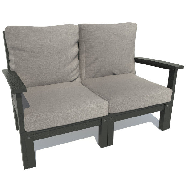 Bespoke Deep Seating Loveseat Chair Stone Gray / Black