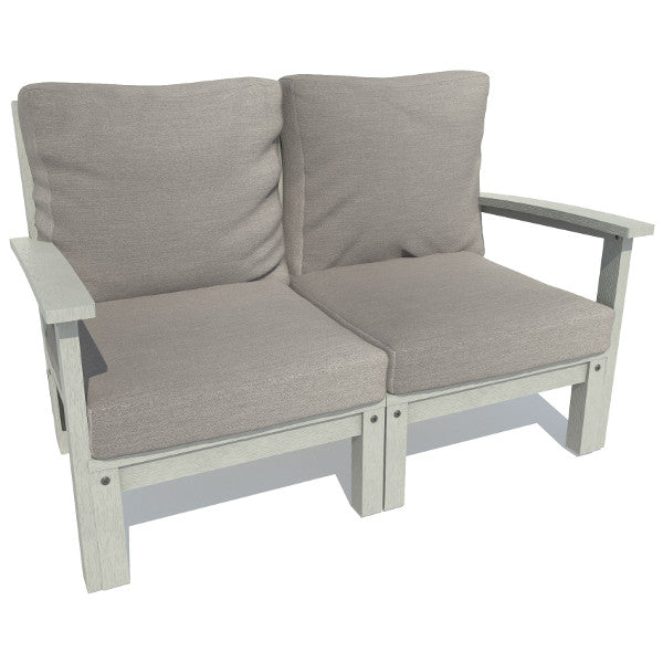 Bespoke Deep Seating Loveseat Chair Stone Gray / Coastal Teak