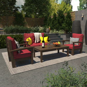 Bespoke Deep Seating Loveseat, Set of Chairs and Conversation Table Chair