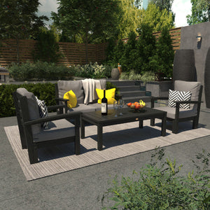 Bespoke Deep Seating Loveseat, Set of Chairs and Conversation Table Chair