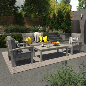 Bespoke Deep Seating Loveseat, Set of Chairs and Conversation Table Chair