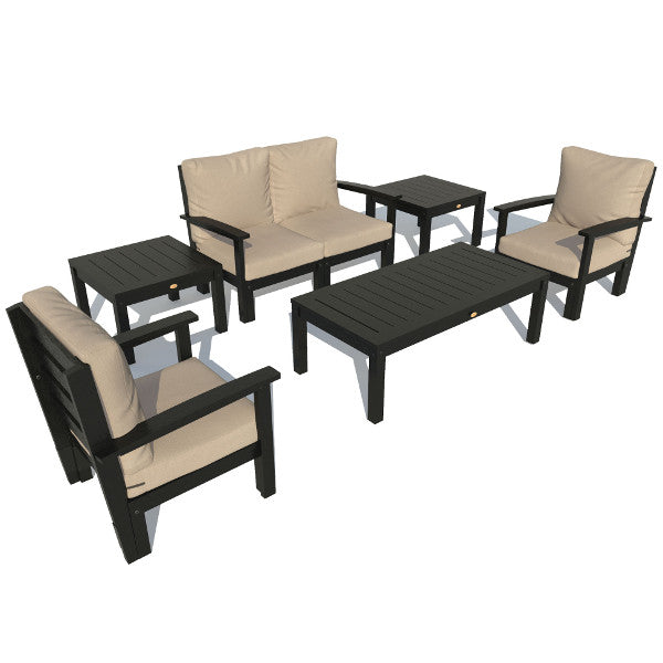 Bespoke Deep Seating Loveseat, Set of Chairs, Conversation and 2 Side Table Chair Dune / Black