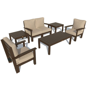 Bespoke Deep Seating Loveseat, Set of Chairs, Conversation and 2 Side Table Chair Dune / Weathered Acorn