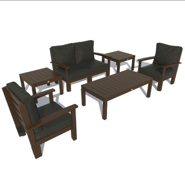 Bespoke Deep Seating Loveseat, Set of Chairs, Conversation and 2 Side Table Chair Jet Black / Weathered Acorn