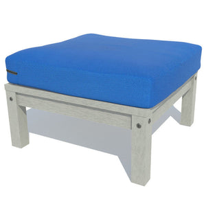 Bespoke Deep Seating Ottoman Chair Cobalt Blue / Coastal Teak