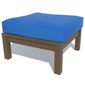 Bespoke Deep Seating Ottoman Chair Cobalt Blue / Weathered Acorn