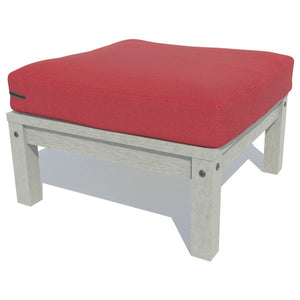 Bespoke Deep Seating Ottoman Chair Firecracker Red / Coastal Teak