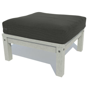 Bespoke Deep Seating Ottoman Chair Jet Black / Coastal Teak