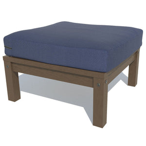 Bespoke Deep Seating Ottoman Chair Navy Blue / Weathered Acorn