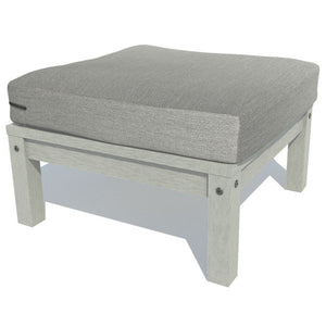 Bespoke Deep Seating Ottoman Chair Stone Gray / Coastal Teak