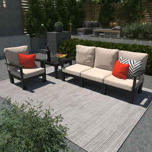 Bespoke Deep Seating Sofa, Chair and Side Table Sectional Set