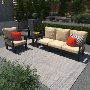 Bespoke Deep Seating Sofa, Chair and Side Table Sectional Set