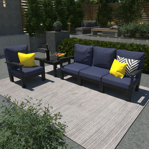 Bespoke Deep Seating Sofa, Chair and Side Table Sectional Set