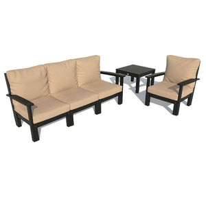 Bespoke Deep Seating Sofa, Chair and Side Table Sectional Set Driftwood / Black