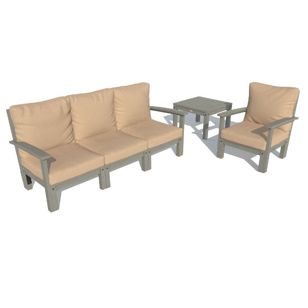 Bespoke Deep Seating Sofa, Chair and Side Table Sectional Set Driftwood / Coastal Teak