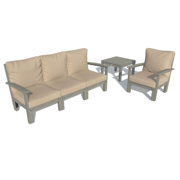 Bespoke Deep Seating Sofa, Chair and Side Table Sectional Set Dune / Coastal Teak