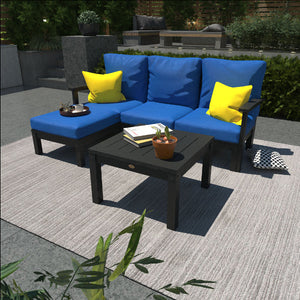 Bespoke Deep Seating Sofa, Ottoman and Side Table Sectional Set