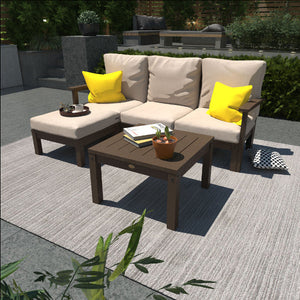 Bespoke Deep Seating Sofa, Ottoman and Side Table Sectional Set