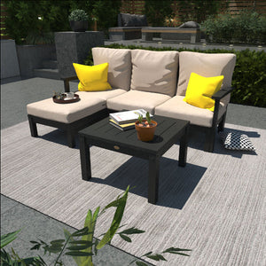 Bespoke Deep Seating Sofa, Ottoman and Side Table Sectional Set