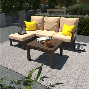 Bespoke Deep Seating Sofa, Ottoman and Side Table Sectional Set