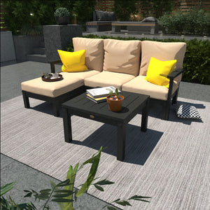 Bespoke Deep Seating Sofa, Ottoman and Side Table Sectional Set