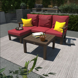 Bespoke Deep Seating Sofa, Ottoman and Side Table Sectional Set