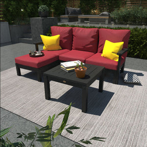 Bespoke Deep Seating Sofa, Ottoman and Side Table Sectional Set