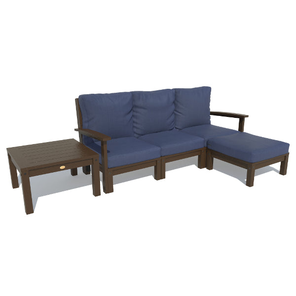 Bespoke Deep Seating Sofa, Ottoman and Side Table Sectional Set