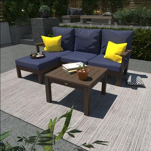 Bespoke Deep Seating Sofa, Ottoman and Side Table Sectional Set