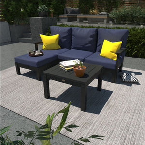 Bespoke Deep Seating Sofa, Ottoman and Side Table Sectional Set