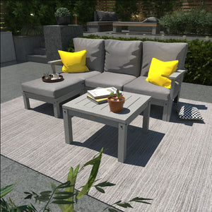 Bespoke Deep Seating Sofa, Ottoman and Side Table Sectional Set