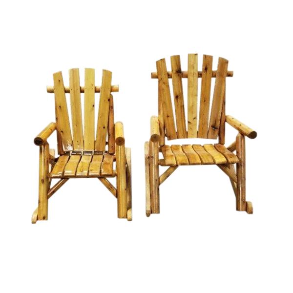 Big Tall And Husky Cedar Log Rocker M-1710